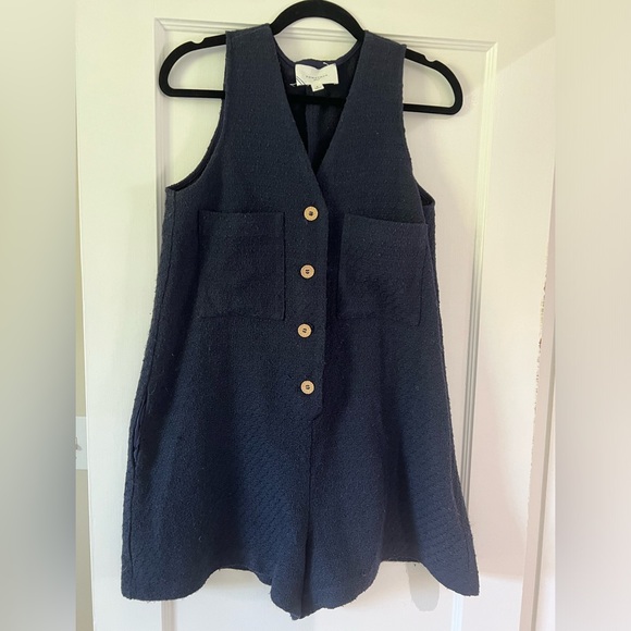 Tuckernuck Pomander Place navy blue romper jumpsuit - Picture 1 of 4